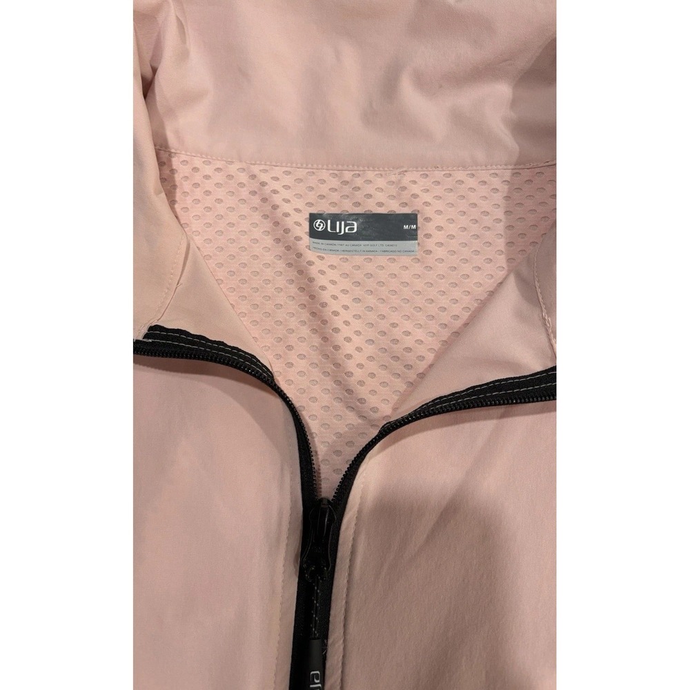 Lija Golf Pullover 1/2 Zip Outerwear Jacket Athleisure Pink Black Accent Medium - Picture 8 of 16